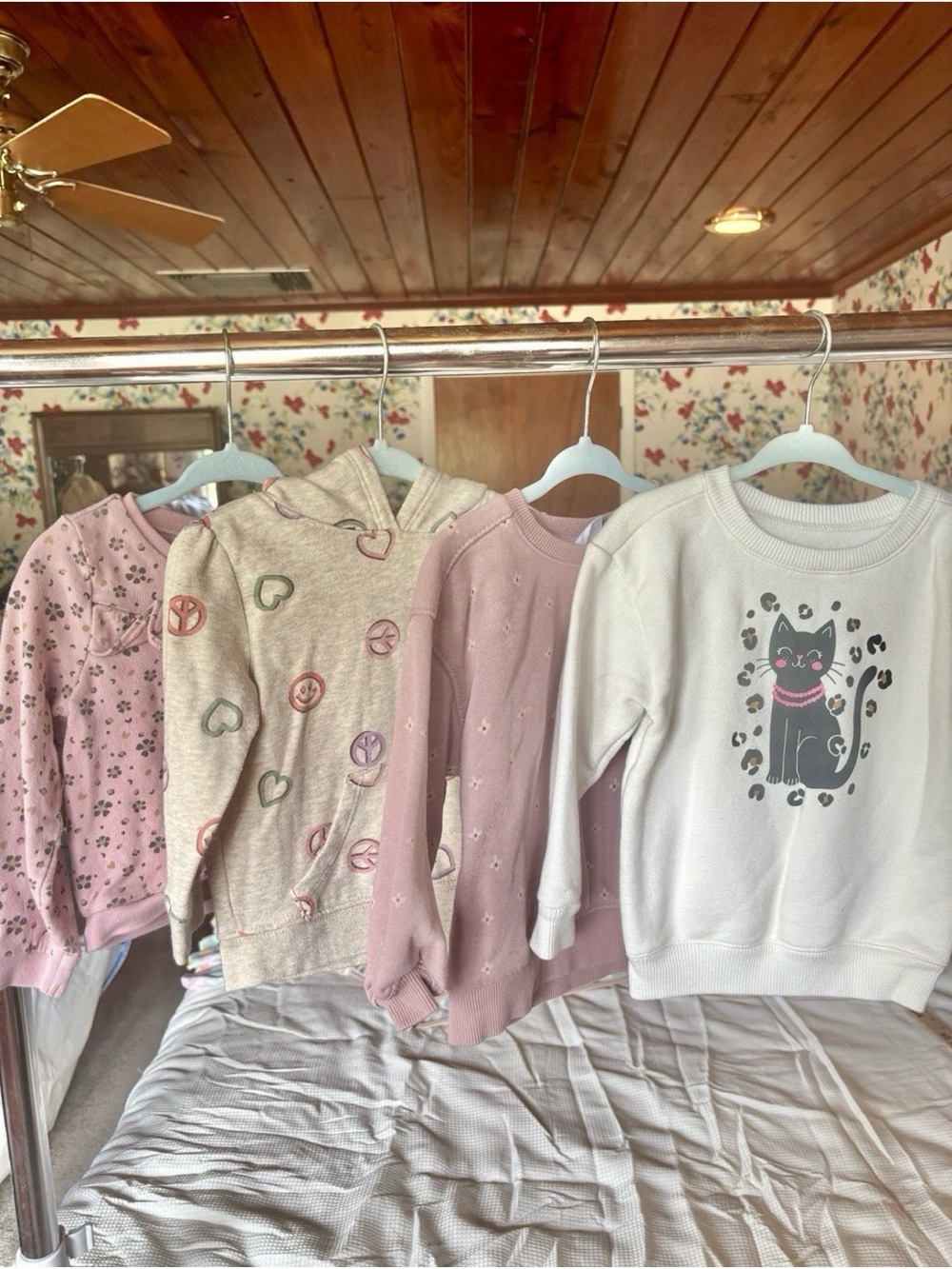 coquette toddler sweatshirt bundle lot zara carters cat floral hearts 18m 24m 2t